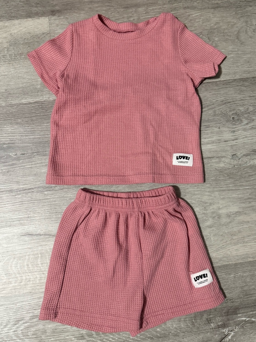 Toddler Waffle Knit Matching Set
